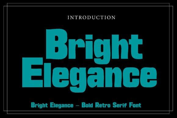 Bright Elegance: A Groovy Display Serif for Retro Vibes