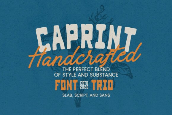 Caprint: A Versatile Font Trio for Creative Design