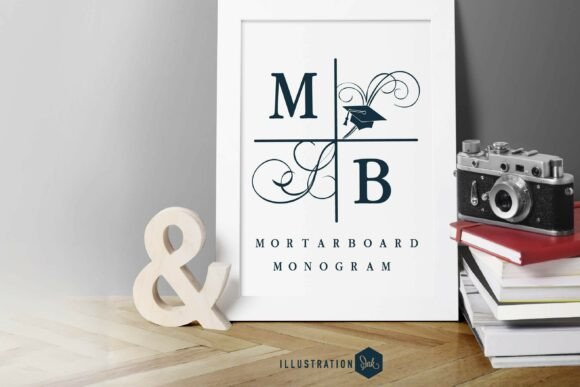 Elegant Quadrant Monogram for Academic Celebrations