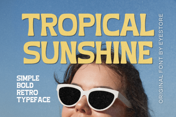 Tropical Sunshine Font: A Bold Retro Design for Summer Vibes